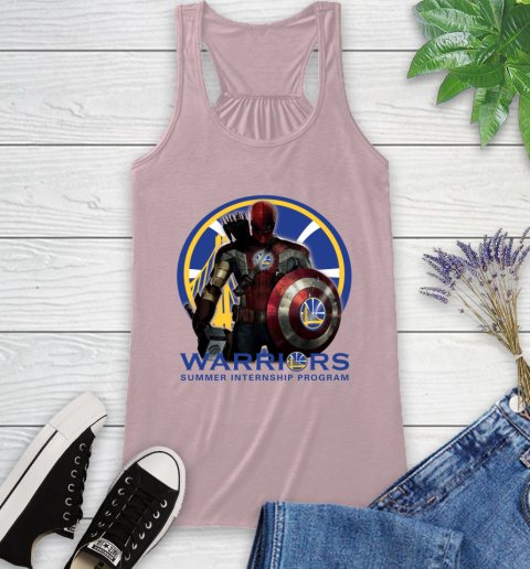 Golden State Warriors NBA Basketball Captain America Thor Spider Man Hawkeye Avengers Racerback Tank 11