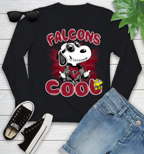 NFL Football Atlanta Falcons Cool Snoopy Shirt Youth Long Sleeve