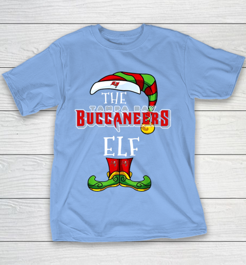 Tampa Bay Buccaneers Christmas ELF Funny NFL Youth T-Shirt 8