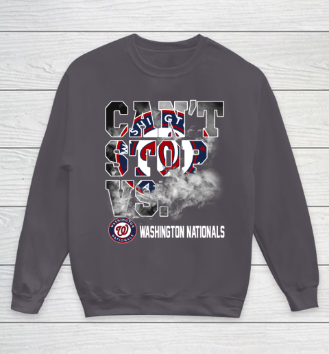 MLB Washington Nationals Baseball Can't Stop Vs Nationals Youth Sweatshirt 5