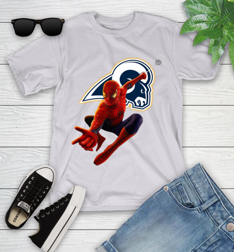 NFL Spider Man Avengers Endgame Football Los Angeles Rams Youth T-Shirt 4