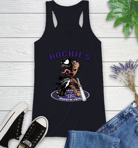 MLB Colorado Rockies Baseball Venom Groot Guardians Of The Galaxy Racerback Tank 10
