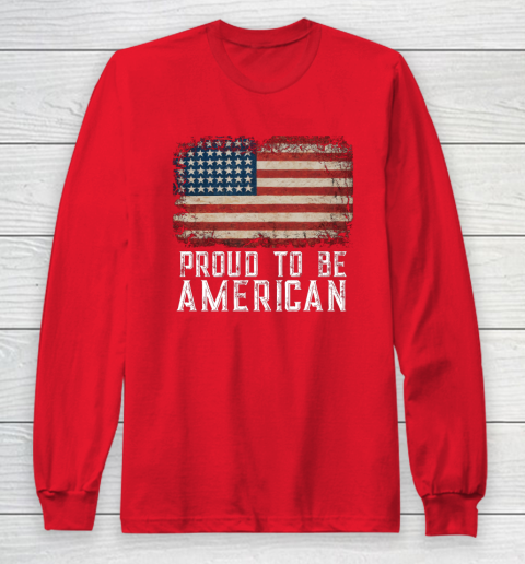 Proud American Patriotic USA Flag Long Sleeve T-Shirt 7