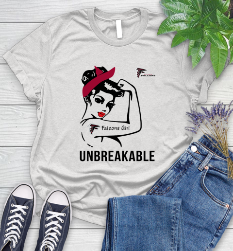 NFL Atlanta Falcons Girl Unbreakable Football Sports Women's T-Shirt