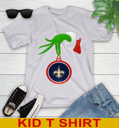 New Orleans Saints Grinch Merry Christmas NFL Football Youth T-Shirt 5
