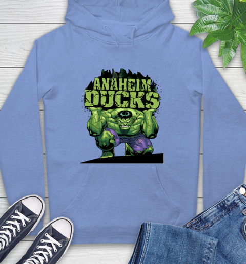 Anaheim Ducks NHL Hockey Incredible Hulk Marvel Avengers Sports Hoodie 11