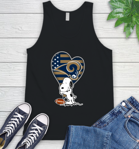Los Angeles Rams NFL Football The Peanuts Movie Adorable Snoopy Tank Top 2