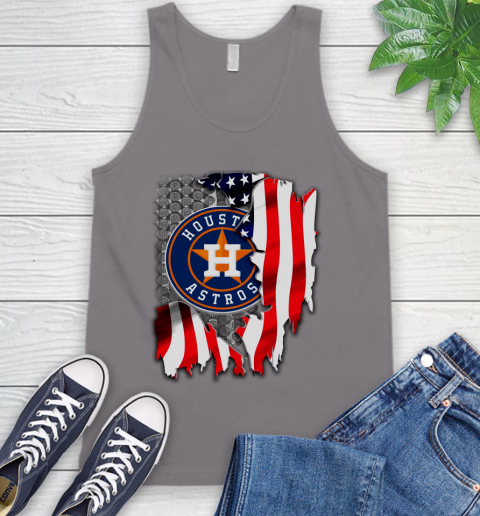Houston Astros MLB Baseball American Flag Tank Top 6