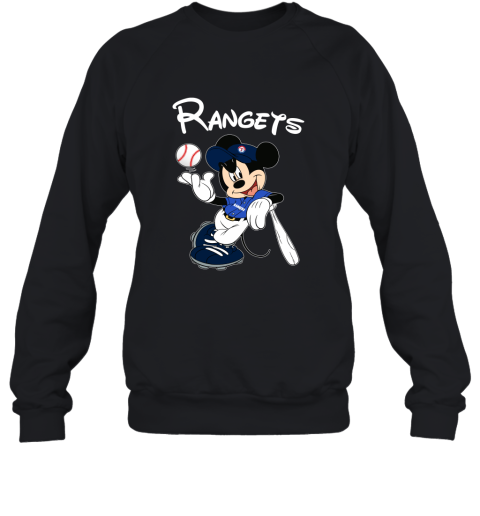 Baseball Mickey Team Texas Rangers Sweatshirt