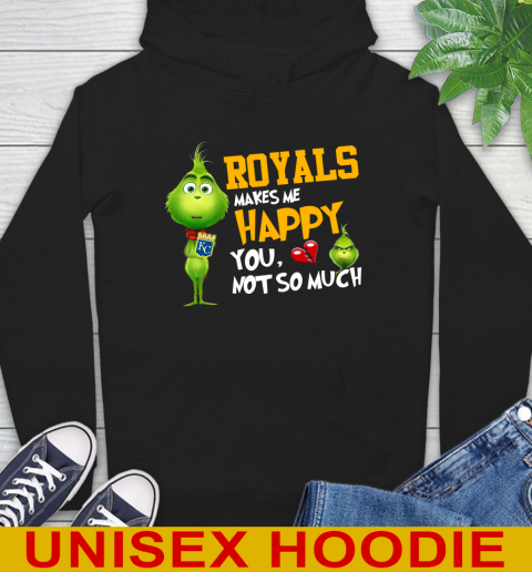MLB Kansas City Royals Makes Me Happy You Not So Much Grinch Baseball Sports Hoodie