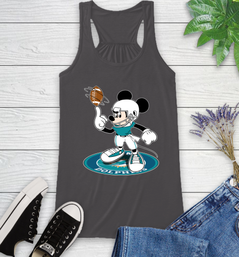 NFL Football Miami Dolphins Cheerful Mickey Disney Shirt Racerback Tank 12