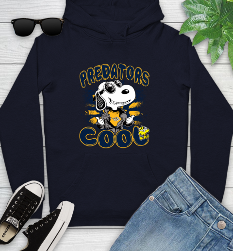 NHL Hockey Nashville Predators Cool Snoopy Shirt Youth Hoodie 3