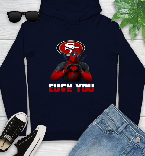 NHL San Francisco 49ers Deadpool Love You Fuck You Football Sports Youth Hoodie 3