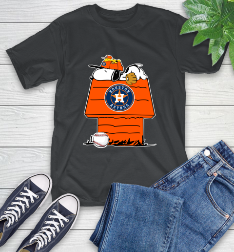MLB Houston Astros Snoopy Woodstock The Peanuts Movie Baseball T Shirt T-Shirt 2