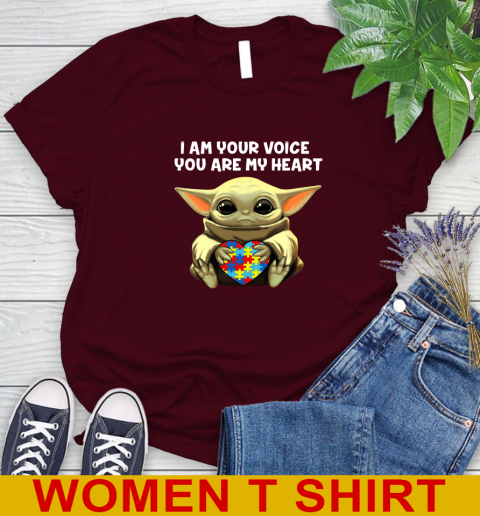 I Am Your Voice You Are My Heart Baby Yoda Autism Awareness Shirt 90