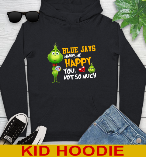 MLB Toronto Blue Jays Makes Me Happy You Not So Much Grinch Baseball Sports Youth Hoodie