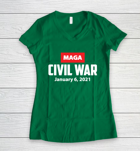 Maga Civil War Women's V-Neck T-Shirt 3