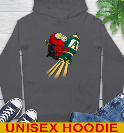 MLB Baseball Oakland Athletics Deadpool Minion Marvel Shirt Hoodie 8 MLB Baseball Oakland Athletics Deadpool Minion Marvel Shirt Hoodie - Image 8