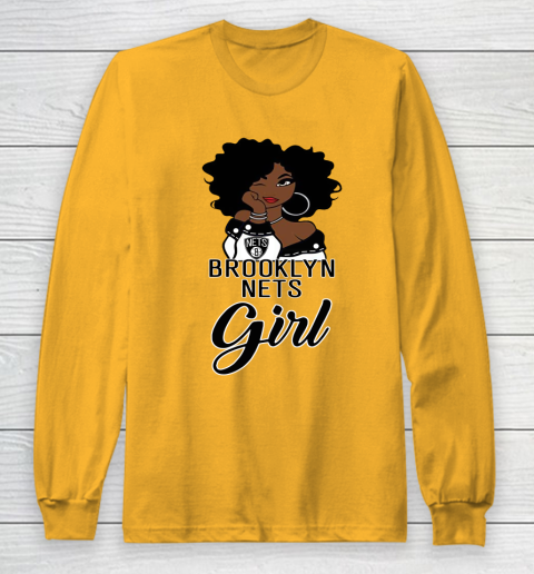 Brooklyn Nets Girl NBA Long Sleeve T-Shirt 3