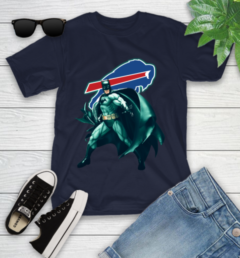 NFL Batman Football Sports Buffalo Bills Youth T-Shirt 3