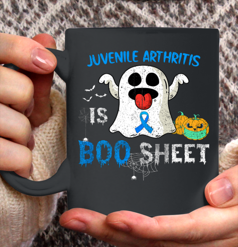Halloween Shirt For Women and Men Juvenile Arthritis is Boo Sheet Ceramic Mug 11oz