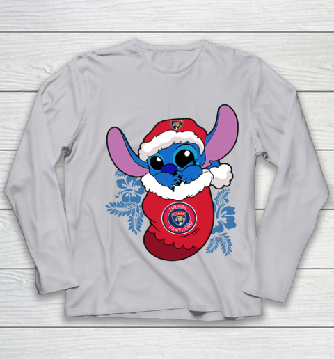 Florida Panthers Christmas Stitch In The Sock Funny Disney NHL Youth Long Sleeve 5