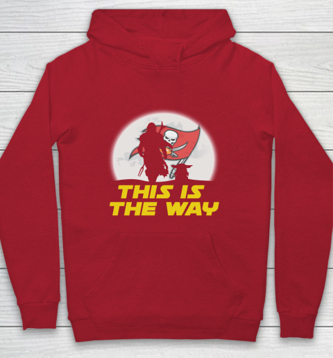 Tampa Bay Buccaneers NFL Football Star Wars Yoda And Mandalorian This Is The Way Youth Hoodie 7