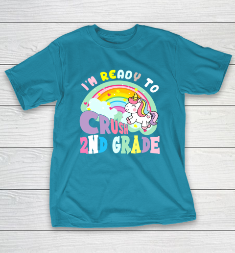 Back to school shirt ready to crush 2nd grade unicorn T-Shirt 7