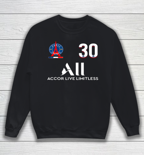 Messis Loves Paris PSGS France For Soccer Fans No 30 FC Sweatshirt