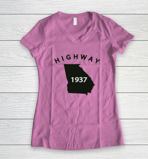 Georgia Highway 1937 Women's V-Neck T-Shirt 6
