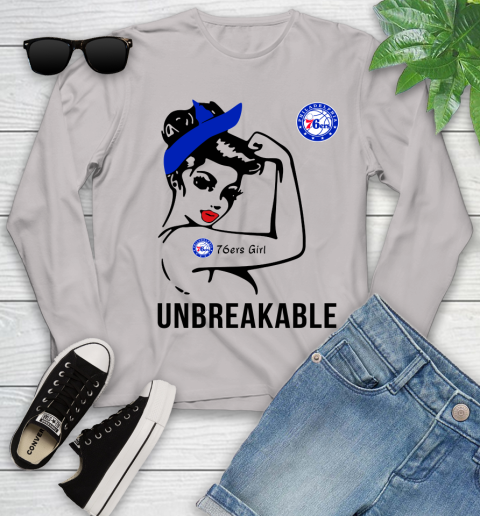 NBA Philadelphia 76ers Girl Unbreakable Basketball Sports Youth Long Sleeve 9