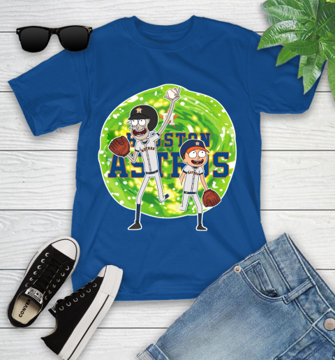 MLB Houston Astros Rick And Morty Baseball Sports Youth T-Shirt 9