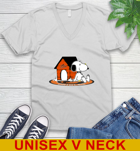 MLB Baseball Baltimore Orioles Snoopy The Peanuts Movie Shirt V-Neck T-Shirt