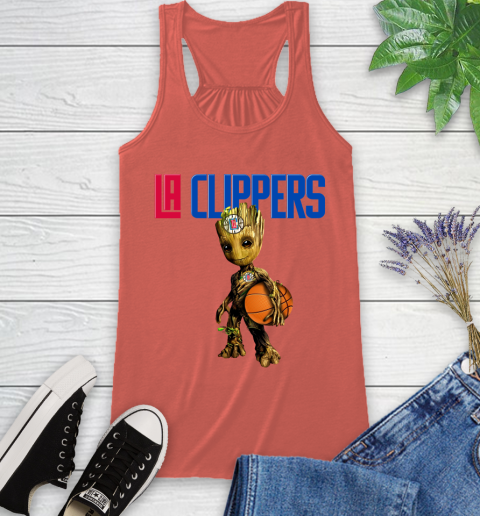 LA Clippers NBA Basketball Groot Marvel Guardians Of The Galaxy Racerback Tank 4