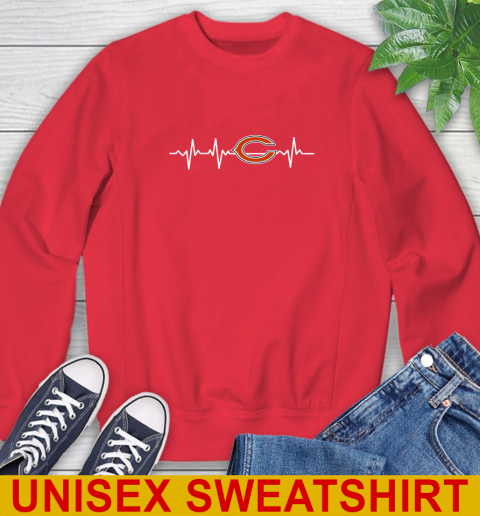 Chicago Bears NFL Football Heart Beat Shirt Sweatshirt 12