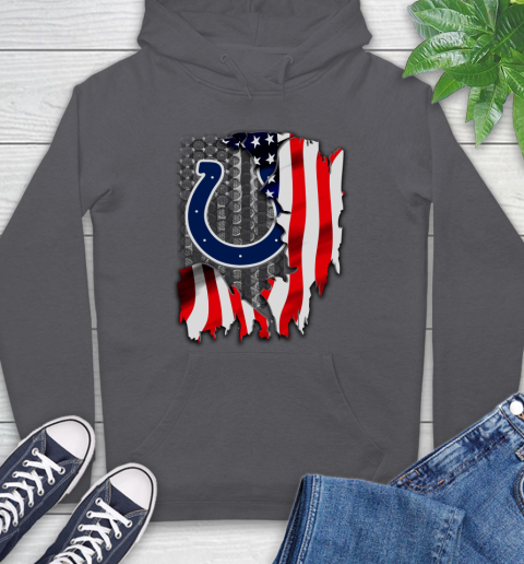 Indianapolis Colts NFL Football American Flag Hoodie 7