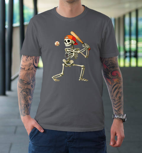 Skeleton Baseball Halloween Costume Funny T-Shirt 6