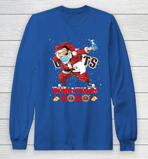 San Francisco Giants Funny Santa Claus Dabbing Christmas 2020 MLB Long Sleeve T-Shirt 6