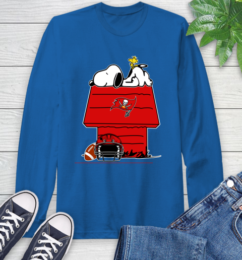 Tampa Bay Buccaneers NFL Football Snoopy Woodstock The Peanuts Movie Long Sleeve T-Shirt 9