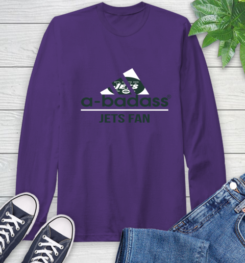 New York Jets NFL Football A Badass Adidas Adoring Fan Sports Long Sleeve T-Shirt 5