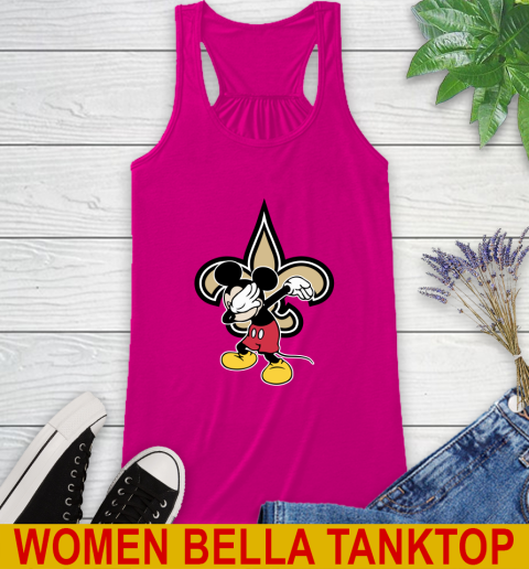 New Orleans Saints NFL Football Dabbing Mickey Disney Sports Racerback Tank 8