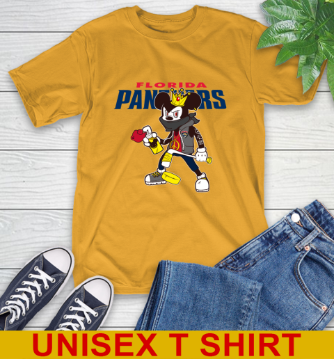 Florida Panthers NHL Hockey Mickey Peace Sign Sports T-Shirt 3