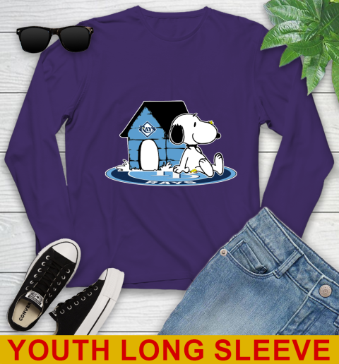 MLB Baseball Tampa Bay Rays Snoopy The Peanuts Movie Shirt Youth Long Sleeve 5