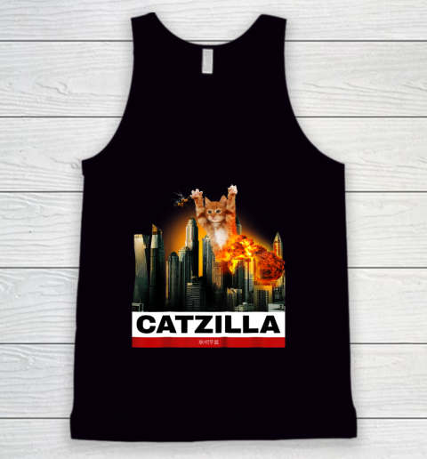 CATZILLA  Funny Kitty Tshirt for Cat lovers to Halloween Tank Top