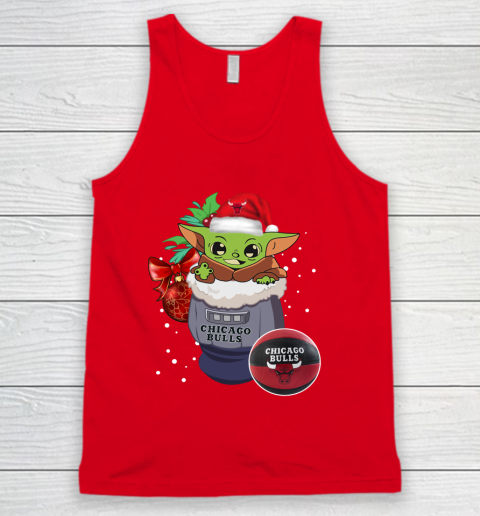 Chicago Bulls Christmas Baby Yoda Star Wars Funny Happy NBA Tank Top 6