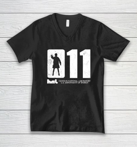 HNL 011 Hawkins National Laboratory US Department Of Energy V-Neck T-Shirt