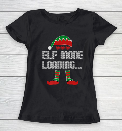 Elf Mode Loading Funny Christmas Pajama Video Gamer Women's T-Shirt
