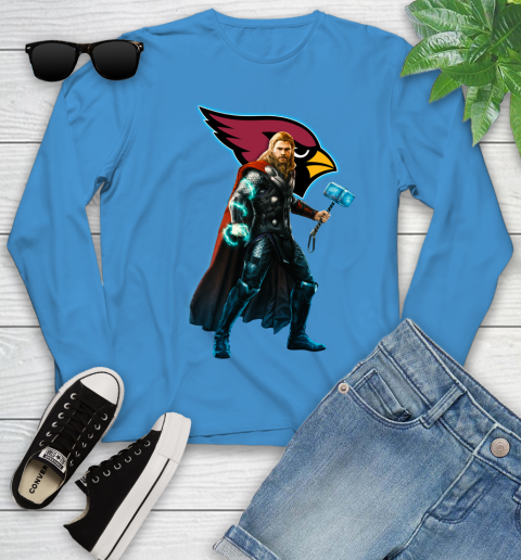 NFL Thor Avengers Endgame Football Arizona Cardinals Youth Long Sleeve 7