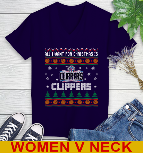 NBA All I Want For Christmas Is Los Angeles Clippers Basketball Sports 75