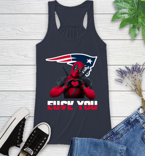 NHL New England Patriots Deadpool Love You Fuck You Football Sports Racerback Tank 10